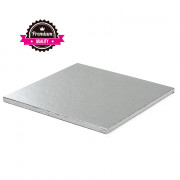 Tortenplatte Quadrat extra stark Silber 40 x 40 cm