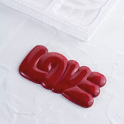 Chocolate bar casting mold Love