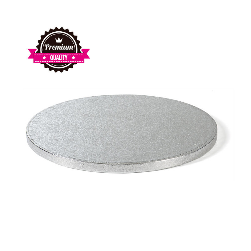 Tortenplatte Rund extra stark Silber Ø 30 cm für den sicheren Transport Tortenplatte Rund extra stark Silber Ø 30 cm für den sicheren Transport