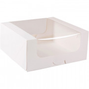 Cake box with window White 20 x 20 x 9 cm