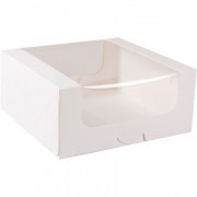 Scatola per torte con finestra bianca 20 x 20 x 9 cm