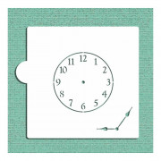 Horloge stencil avec aiguille d'horloge