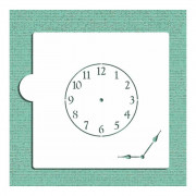 Stencil clock with clock hand