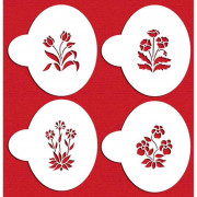 Stencils parterre de fleurs, 4 pièces