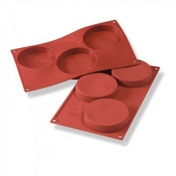 Silikonform Rund Ø 10.3 cm 3 Stück