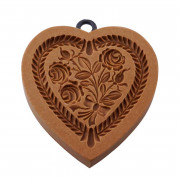 Springerle model heart with bouquet of roses 55 x 59 mm