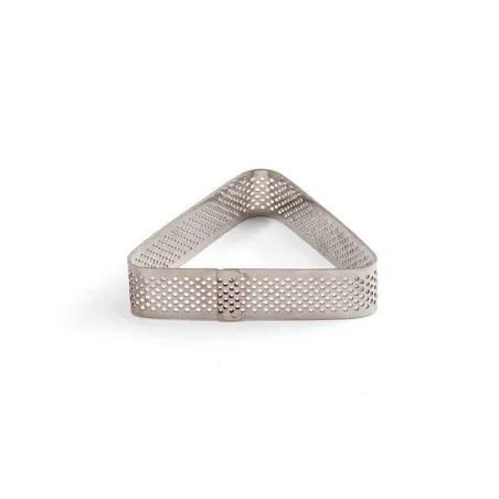 Perforated triangular cake ring, 9 cm x 8 cm x 2 cm