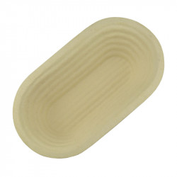 Holzschliff-Gärkörbchen, oval, Rille, 23 x 12 x 7 cm
