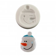 Gaufrage silicone visage de bonhomme de neige
