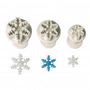 Set di tagliabiscotti mini fiocchi di neve, 3 pezzi