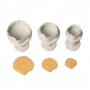 Shell cookie cutter set, 3 pieces