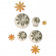 Set di tagliabiscotti a forma di margherita, 4 pezzi