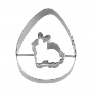 Cookie cutter bunny in egg