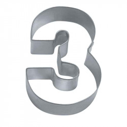 Ausstecher Zahl 3