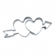 Cookie cutter hearts with arrow