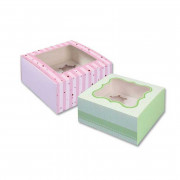 Cupcake Boxes Green & Pink