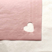 Servietten-Set Herz rosa, 10 Stück