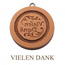Springerle-Model Vielen Dank Ø 68 mm für Tirggel und Anisbrötli