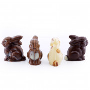 Chocolate mold bunny, 4 pieces