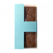 Chocolate bar wrapper light blue 16.5 cm x 8 cm x 1.1 cm, 10 pieces