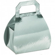 Chocolates packaging handbag silver