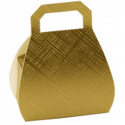 Pralinenverpackung Handtasche Gold