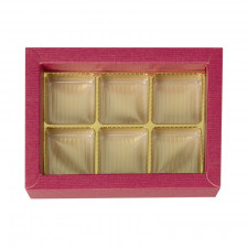 Pralinenverpackung Pink für 6 Pralinen für edle Geschenke