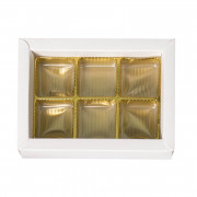 Box of chocolates white for 6 chocolates