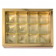 Box of chocolates gold for 12 chocolates