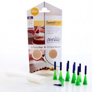 Piping bag with nozzles for labeling, 10 pcs.