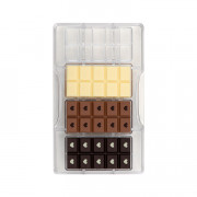 Moule à tablettes de chocolat Classique avec coeur, 4 pièces