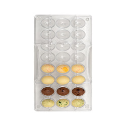 Schokoladenform mini Eier, 24-teilig