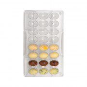 Moule à chocolat mini œufs, 24 pièces
