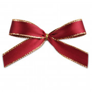 Bow with clip, brodeaux/gold