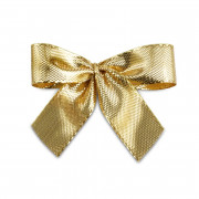Bow with clip, gold