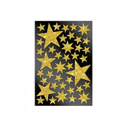 Autocollants étoiles scintillantes or, 40 stickers