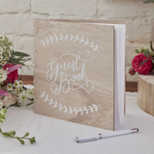 Wooden guest book