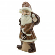 Chocolate mold Santa Claus with jute bag
