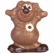 Clown con stampo in cioccolato