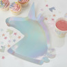 Pappteller Einhorn Shiny, 8 Stück