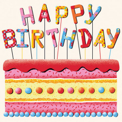 Servietten Birthday Cake, 20 Stück