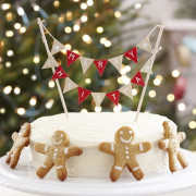Merry Christmas Pennant, Cake Topper