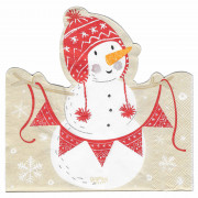 Snowman napkins, 20 pieces