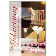 Geburtstagskarte Gläser Wein
