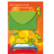 Birthday card toad jumping