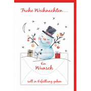 Christmas card snowman