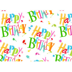 Geschenkpapier Happy Birthday, 200 x 70cm