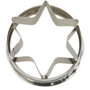 Tagliabiscotti con anello esterno a stella, 4 cm