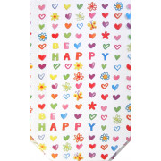 Clear plastic bag Large Be Happy, 10 pieces