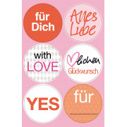 Mini Sticker Love, 24 pezzi